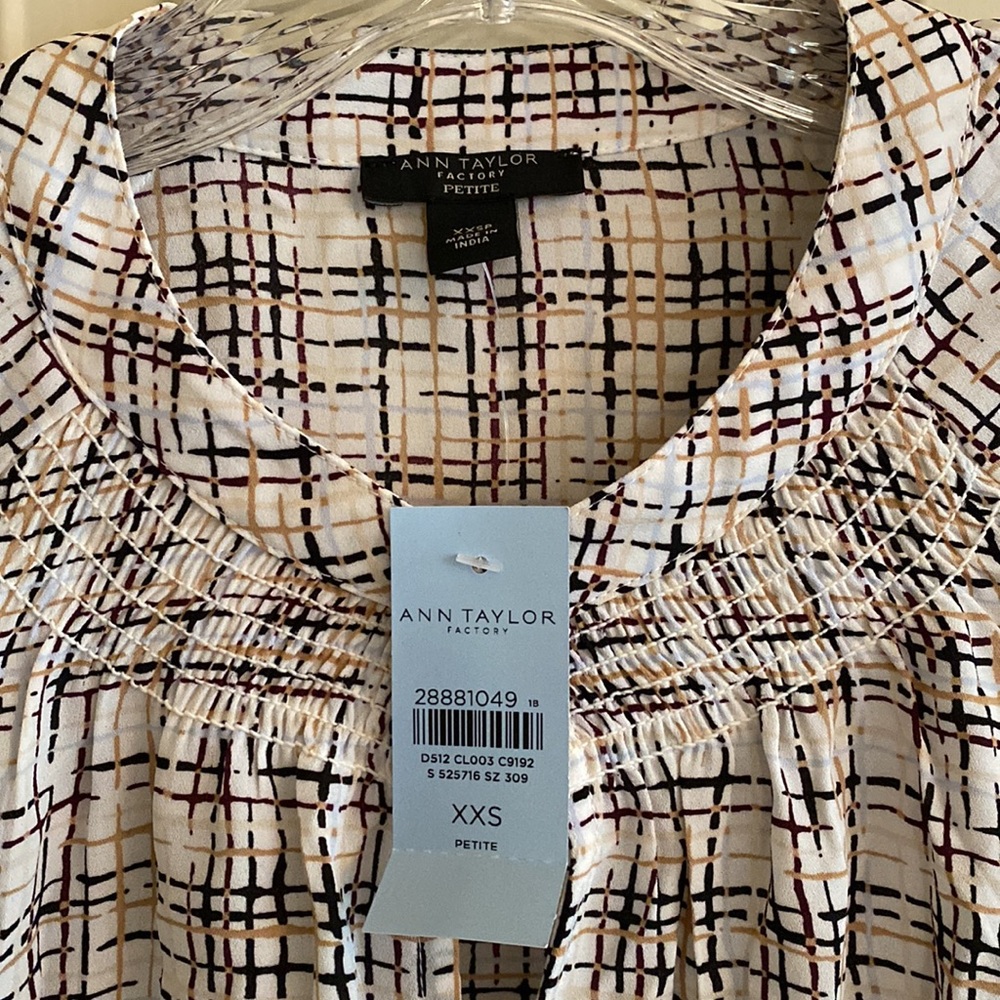 NEW Ann Taylor Poets Blouse XXSP NWT